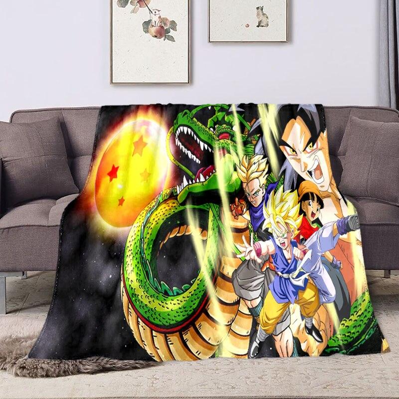 Cartoon Children's Gift Soft Four Seasons Dragon-Ball Portable Blanket Sofa Blanket Thin Sheet Office Tour Sherpa Warm Blanket.