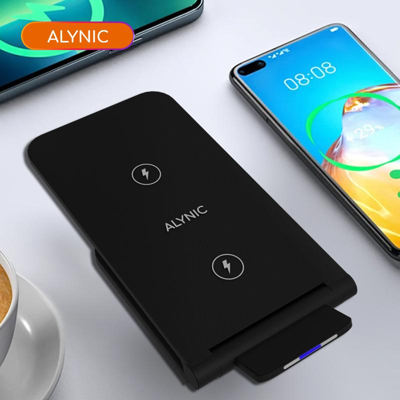 30W Wireless Charger Desktop Foldable Phone Chargers Pad For iPhone 16 15 14 13 12 Pro Max Samsung S24 S23 Fast Charging Station