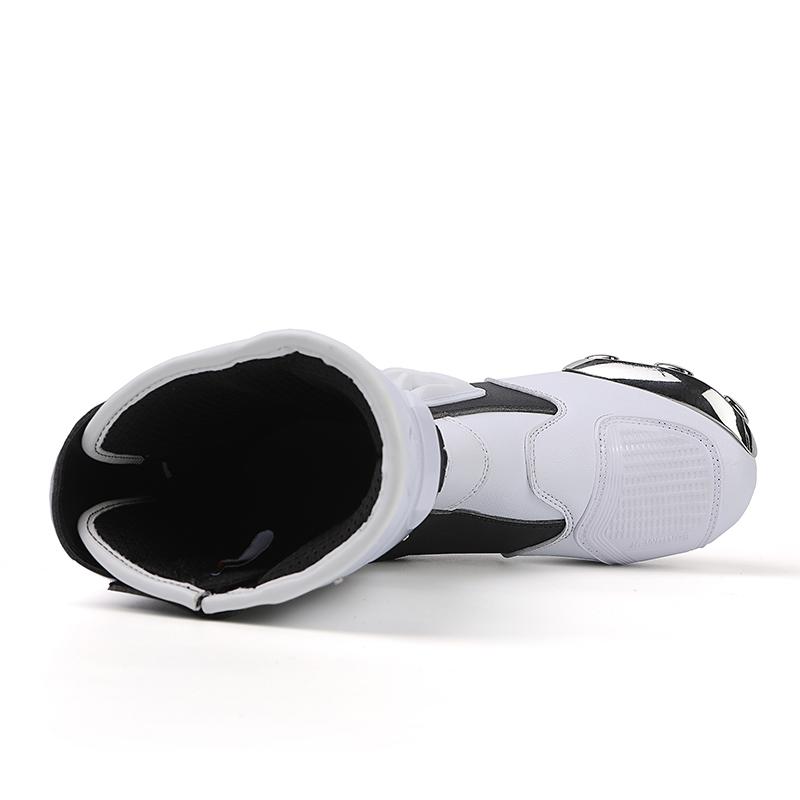 Men‘s Gear Shift Motorcycle Boots Off-road Motorbike Riding Shoes Mid-calf Motorcycle Protective Boots Four Seasons Botas Moto