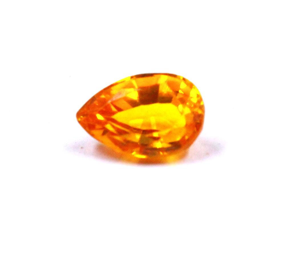 4.00 Carat Christmas Day Certified Pear Shape Orange Sapphire Sri Lanka Gemstone SN193