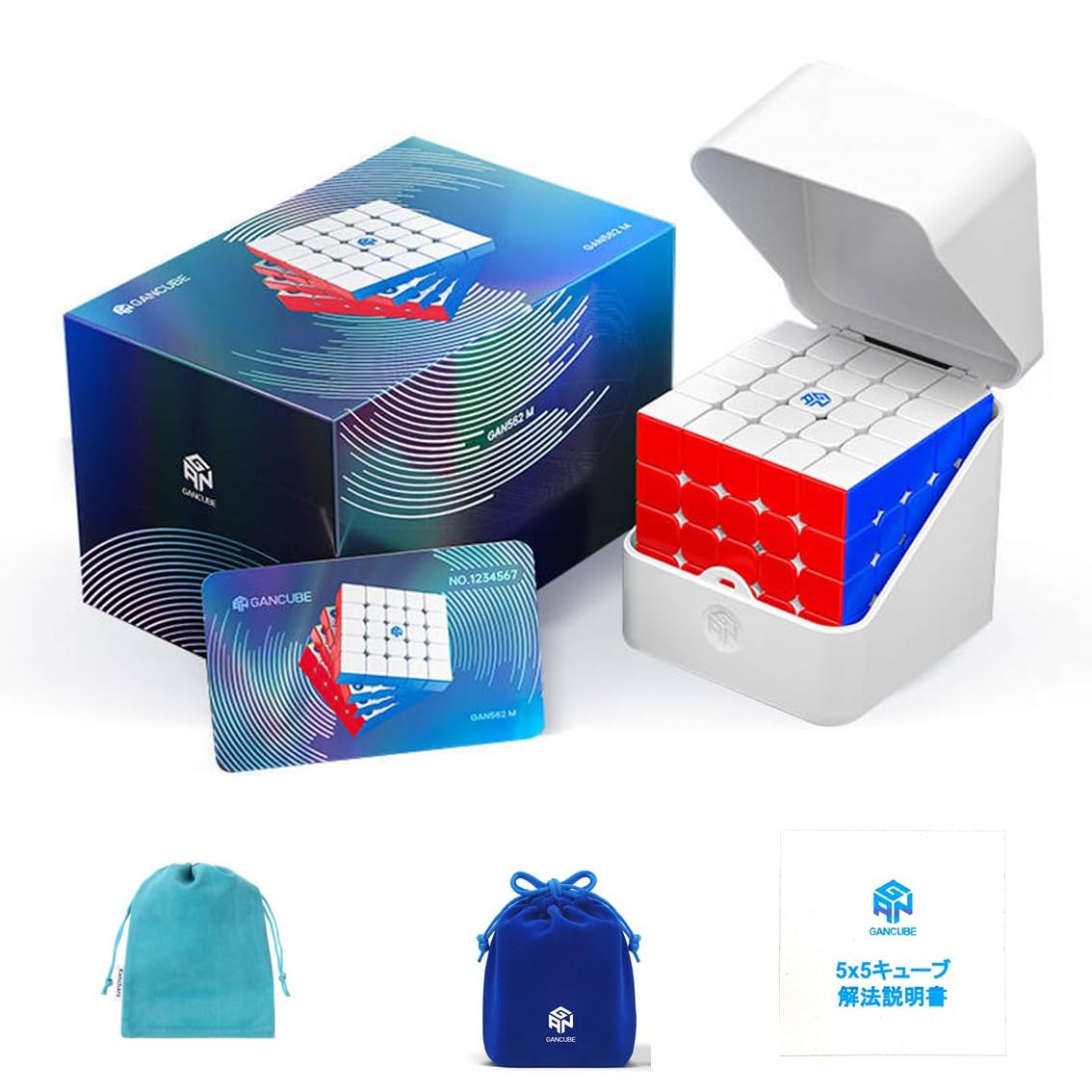 

GAN 562M [5x5 Cube Japanese Guide Authentic] Equipped with Magnets, For Competitions (Frosted, Stickerless)