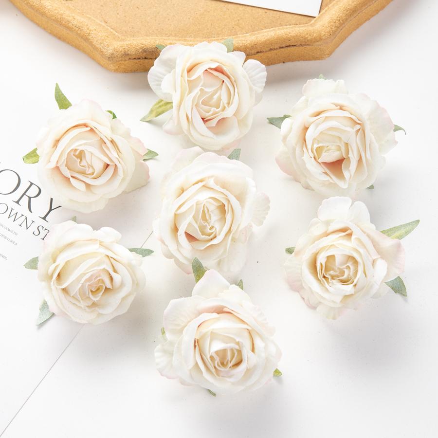 Artificial Flowers Flannel Roses Home Room Decora Valentine's Scrapbooking Wreath Wedding Bridal Accessories Clearance Diy Gift