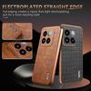 AZNS For Xiaomi 14 Pro Case Leather + TPU Electroplating Phone Cover Crocodile Texture
