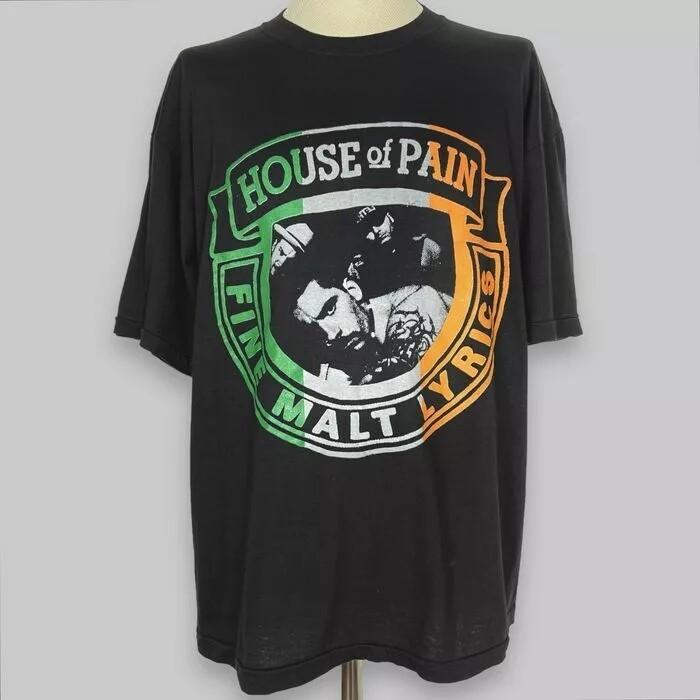 House Of Pain ‘Fine Malt Lyrics’ Euro Black Cotton T-shirt Unisex Reprint S-5XL Unisex T-Shirt XXL