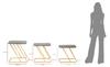 Tisch Simple Set 3-tlg. cm 44x50.5x55.5-39x49x51-34x47x45