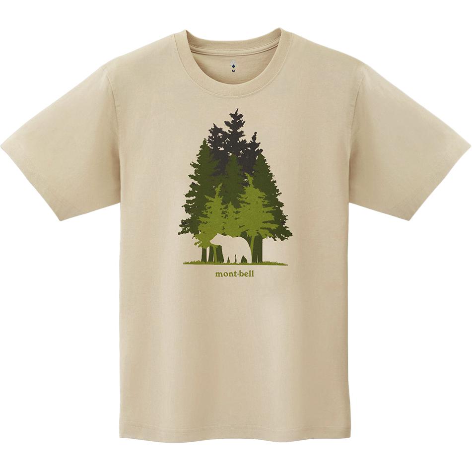 MONTBELL Футболка с коротким рукавом с монограммным принтом круглый вырез унисекс L 13367₽