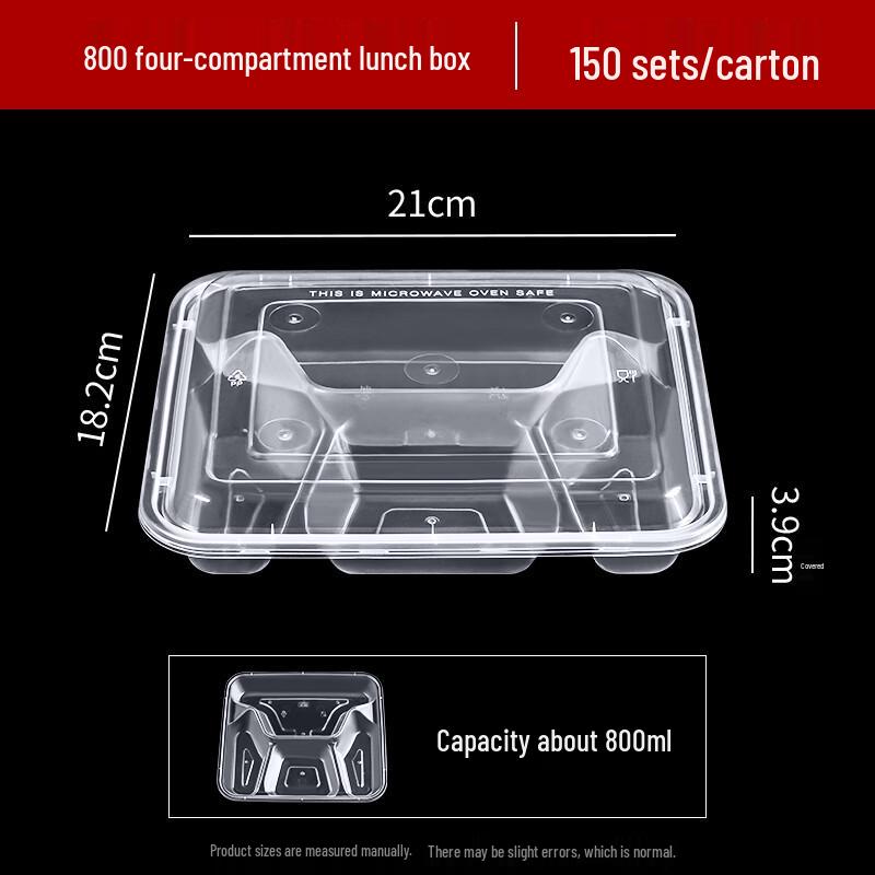 Shou He Disposable Divided Plastic Meal Box