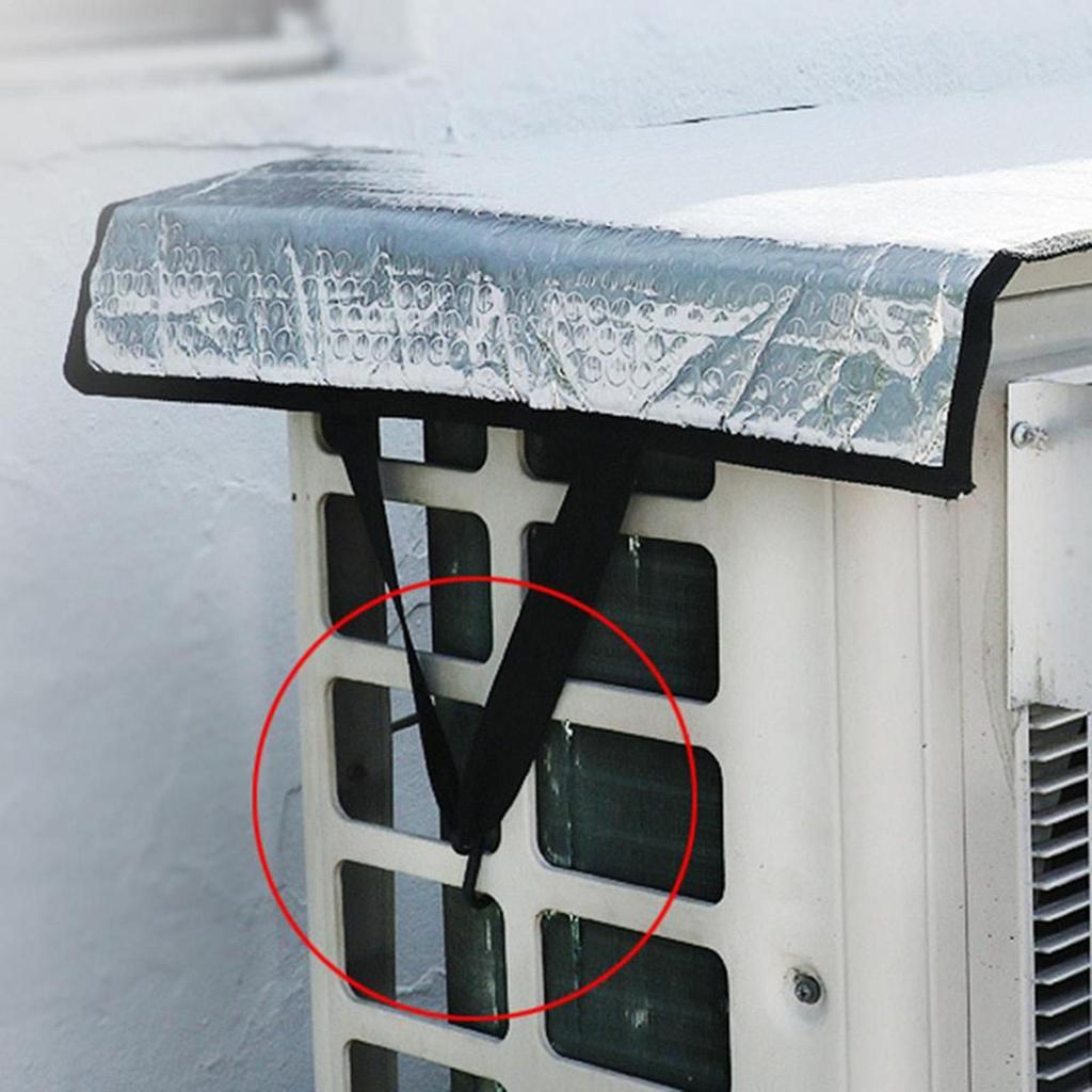 Housse d'air conditionné d'extérieur Imperméable Protection d'air conditionné Imperméable Ombre solaire pour compresseur de condenseur AC pour temps d'hiver