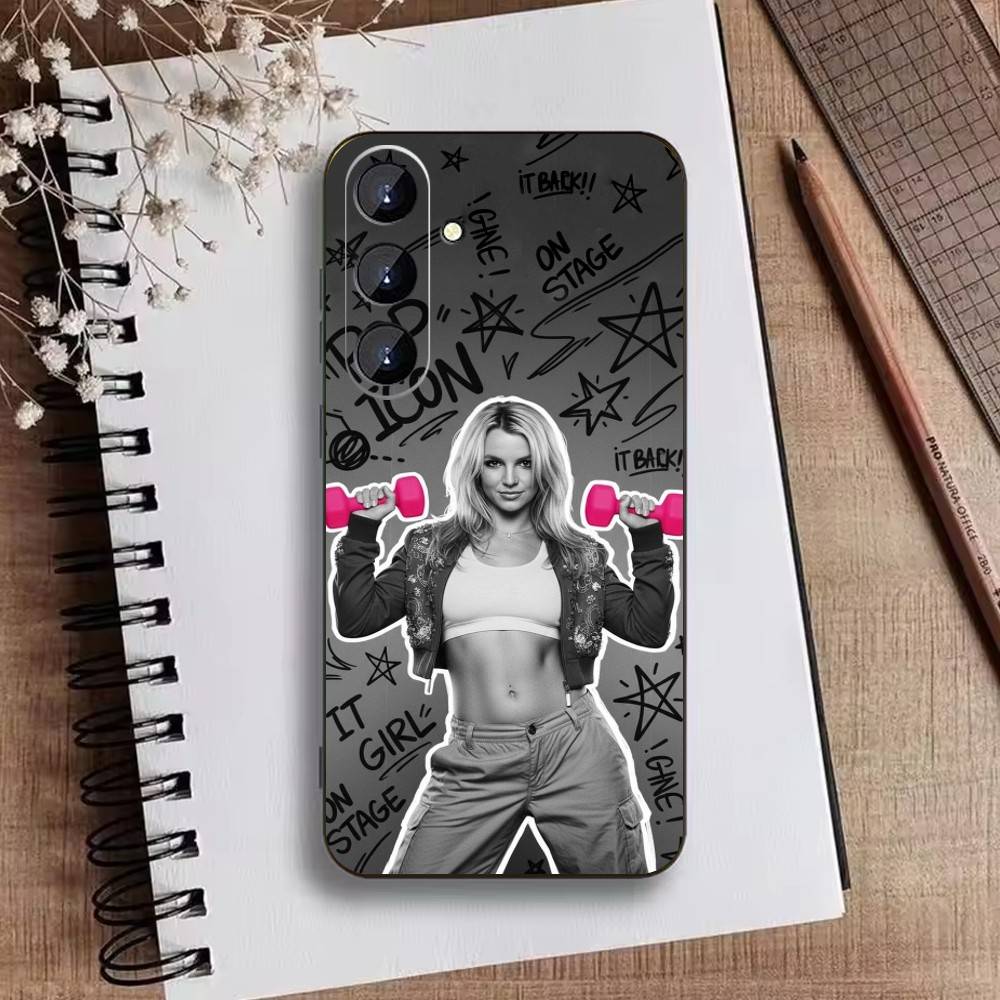 J-Singer B-Britney Spears Phone Case For Samsung Galaxy A73,21,22,32,71,53,52,51,80,5G Soft Black Cover