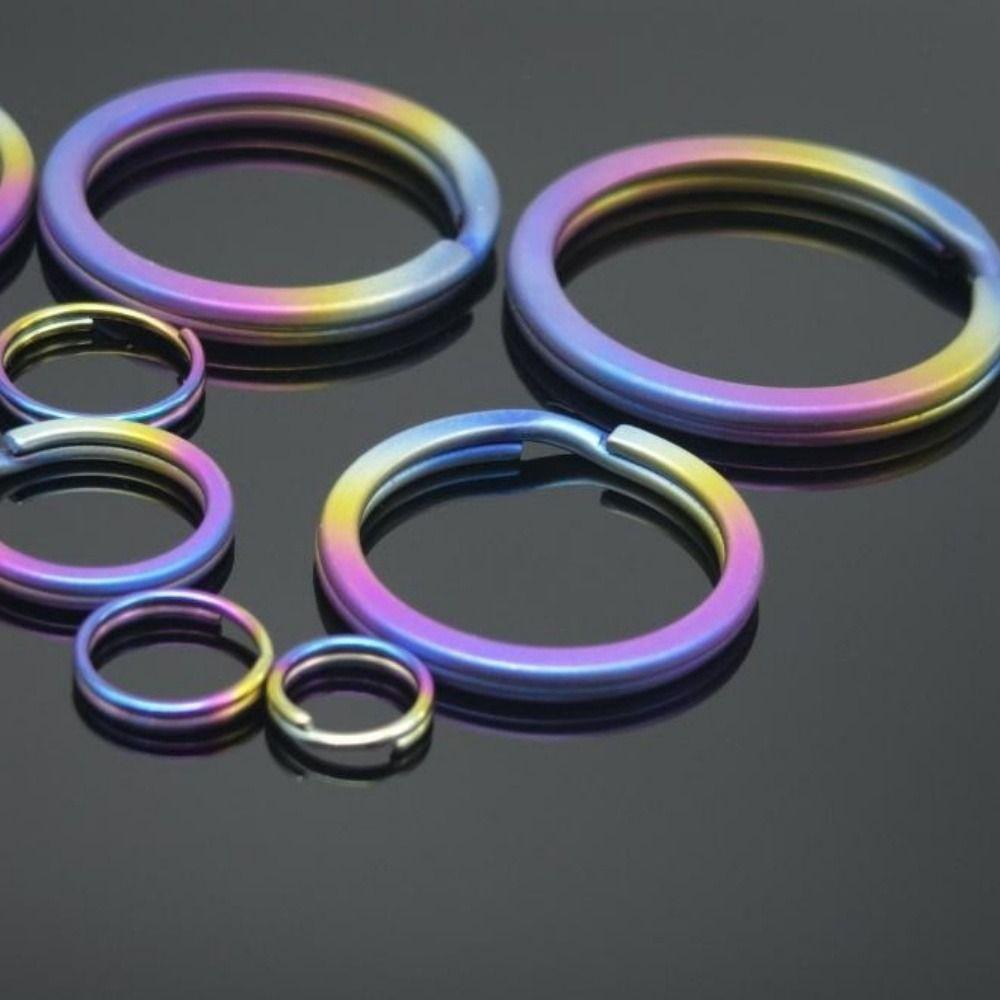 2pcs Multisizes Titanium Alloy EDC Key Chain Portable Key Holder  Camping Travel Hanging Tool