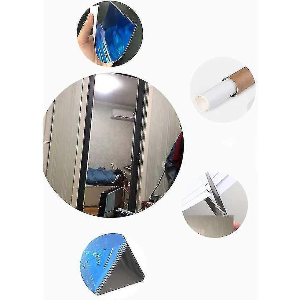 Flexible Mirror Sheets, Self Adhesive Mirror Stickers for Bathroom and Bedroom Dresser