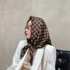Spring and Autumn New Fashion Twill 90cm Large Square Scarf Women's Silk Scarf Dual-purpose Shawl Yarn with Decorative Scarf