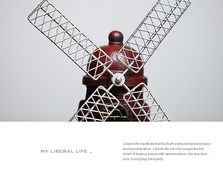 Xianci Väderkvarn Modell Bokhylla - Retro Bokhylla & Dekorationer för Vardagsrum & TV-möbel