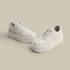 Fashion 8CM Genuine Leather Women Casual Shoes Super Thick Platform Wedge Women Fashion Sneakers Chunky Shoes Spring Skateboard