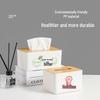 Huihuang Simple Tissue Box with Wooden Lid