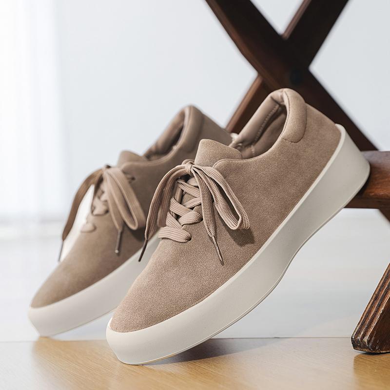 New Korean Suede Men's Sneakers Casual Soft Comfort Breathable Non Slip Fashion Holiday Gifts Preppy All Season Walking Training