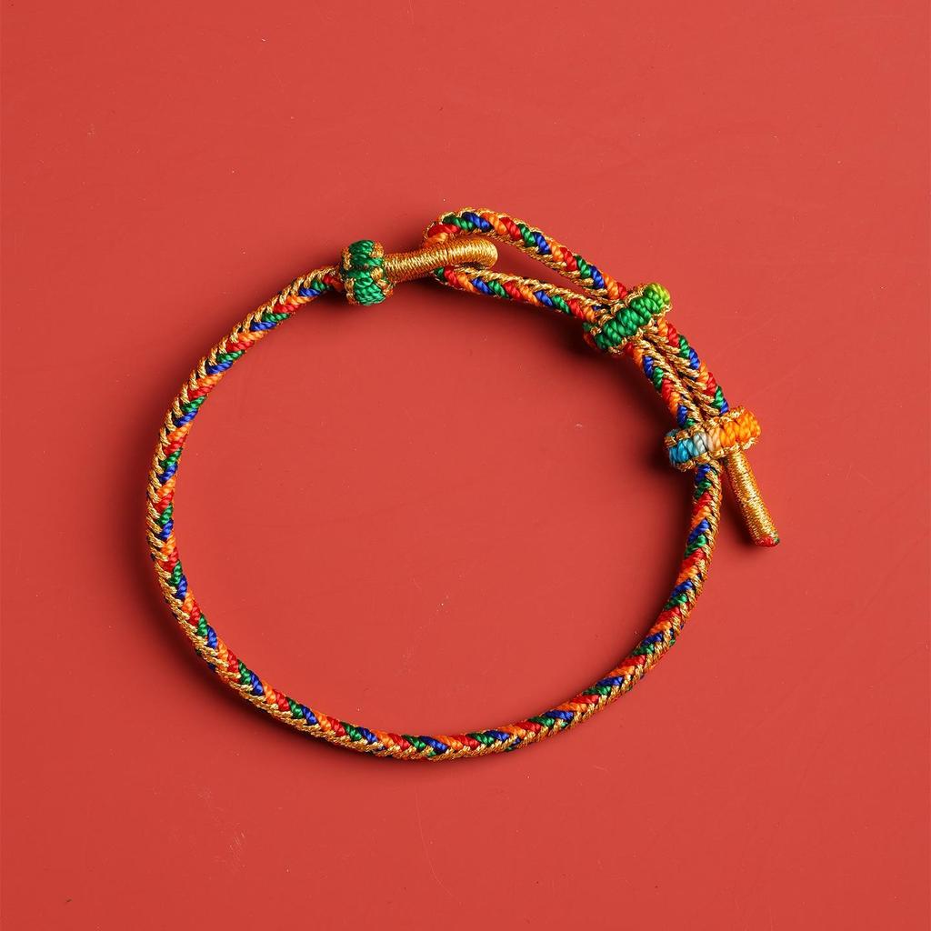 Handmade Zodiac Year of the Horse Red String Bracelet - Ethnic Style Woven Thread for Men & Women