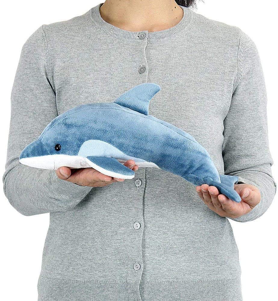 Calorata Bottlenose Dolphin Plush Toy x 16 x 36cm Soft to the Realistic Dolphin Animal Toy Doll Gift Present Birthday Christmas Present (18.5 / Touch)