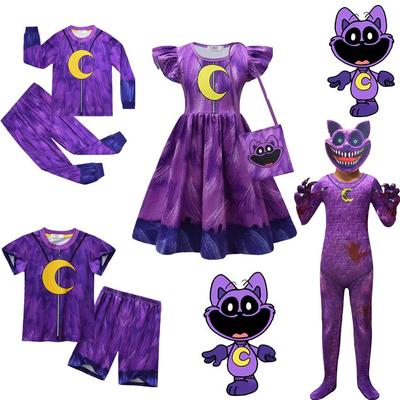 תחפושות קוספליי Smiling Critters לילדים Smiling Critters CAT NAP פעולה סרבלים מסיבת ליל כל הקדושים חג המולד מדים לילדים
