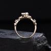 A new Korean-style micro-set fashionable and simple zircon ring for women