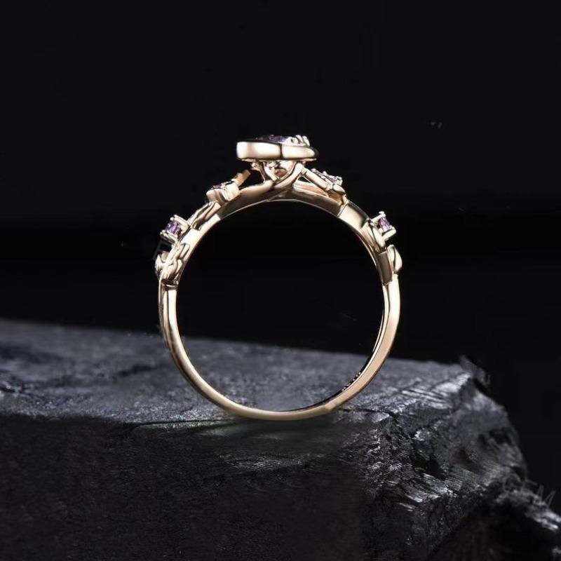 A new Korean-style micro-set fashionable and simple zircon ring for women