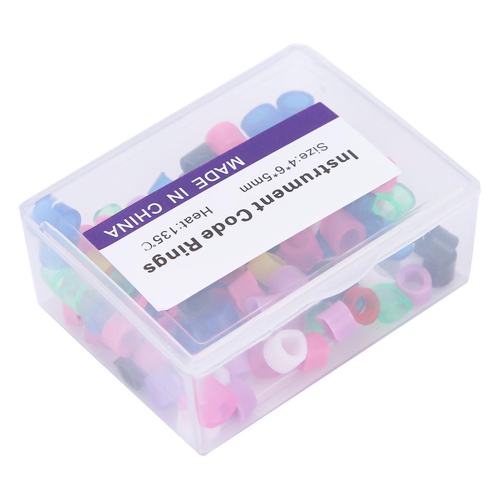 100 stücke Dental Farbcode Ringe Ungiftig Silikon Dental Farbcode Ringe Zubehör Liefert(Mischen