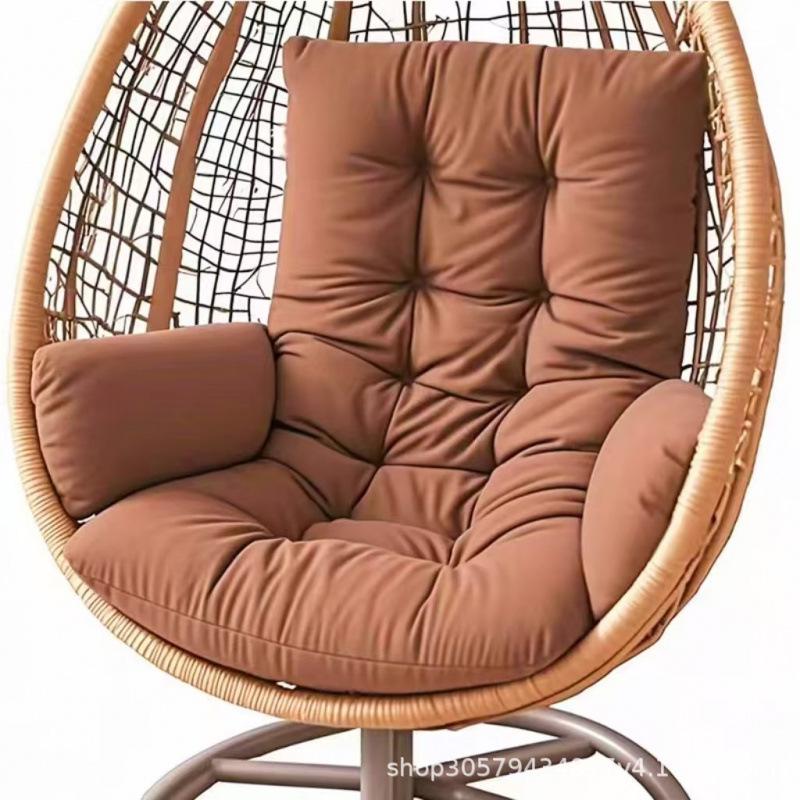 Thickened Hanging Basket Seat with Enlarged Backrest Cushion for Swing, Single Sofa, or Rocking Chair