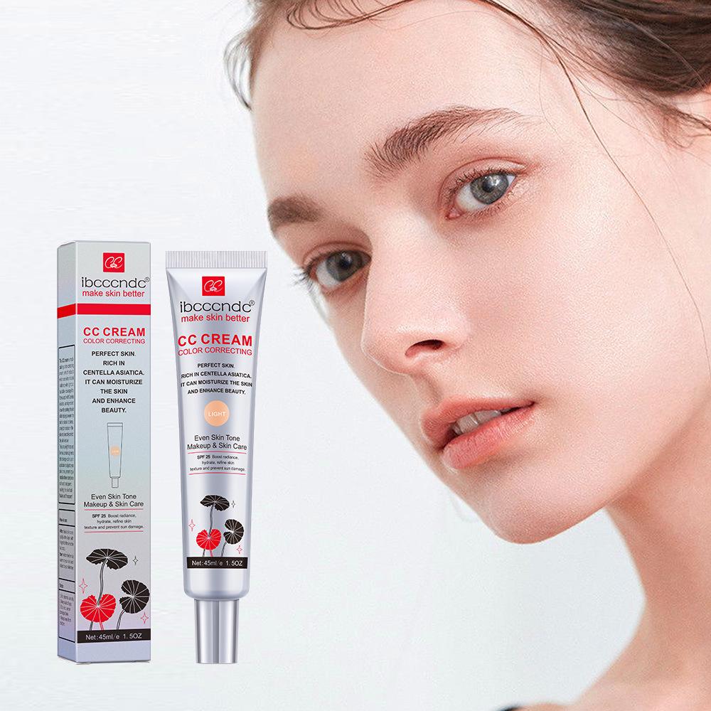 Centella Asiatica Color-Changing CC Cream: Long-Lasting, Transfer-Proof, Moisturizing, Hydrating Pre-Makeup Concealer.