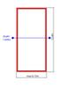 Badminton court lines, adjustable [max field width 6.15x13.4m] tape width 4cm, blue, ground attachment: pins