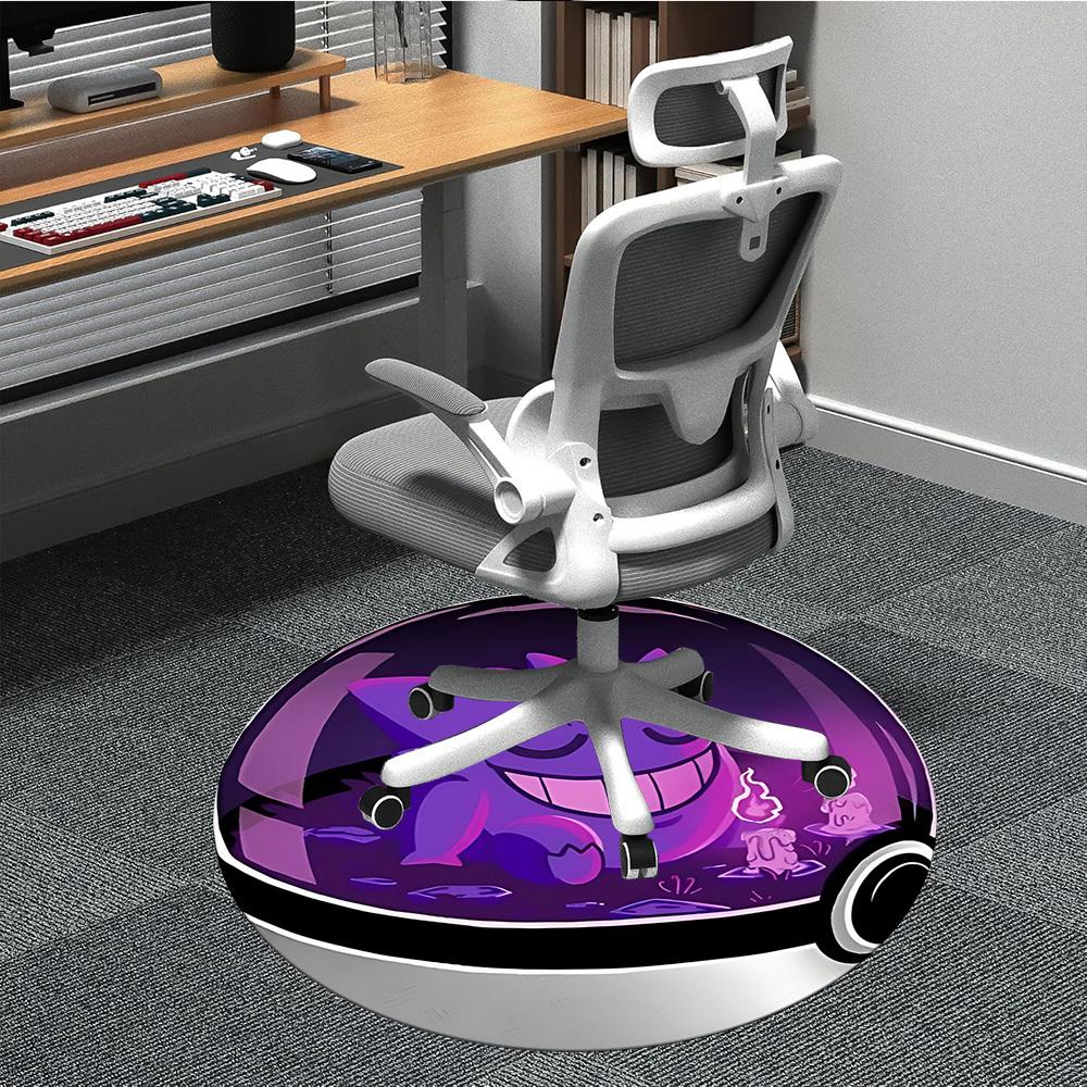 

1pc Poke Ball Pokemon Ghostly Office Round Area Rug, Indoor Mat Suitable For Office,Bedroom Living Room Home Decor, Room Deco a09260 80cm by 80cm