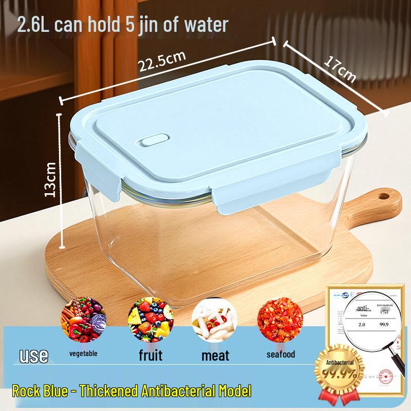 Glass Kimchi Jar with Lid - Sealed Pickled Radish Container