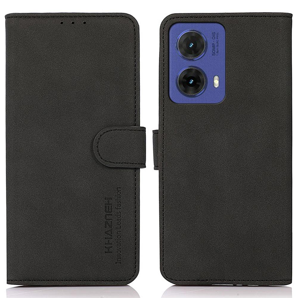 

KHAZNEH Чехол-кошелек для Motorola Moto G85 5G/S50 Neo 5G Защитный чехол для телефона из искусственной кожи Black