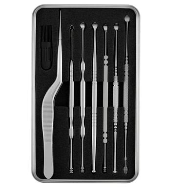 Ear Cleaner, Ear Pick Stainless Steel, Ear Wax Remover 7 Pcs with Storage Box Silver