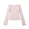 Spicy Girl Style Sexy Figure-Hugging Long Sleeve Round Neck T-Shirt for Women - Spring 2026 Trendy Slimming Top