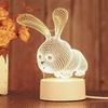 Creative 3D LED Night Light 7 Color  Acrylic Veilleuse ABS Plastic Base LED Night Lamp for Children's Room Table Desk Use