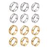 6 Stück 8mm Edelstahl Rilliger Fingerring Kern Rohling für Einlege-Ring Schmuckherstellung Polierter Komfort Rilliger Ring