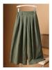 Women's High Waist Cotton-Linen Drape Wide-Leg Skirt Pants - Elastic, Thin, Versatile, 2025 Style