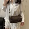Korean Style Underarm Bag Solid Color Women Handbag Elegant PU Leather Shoulder Bag Outdoor