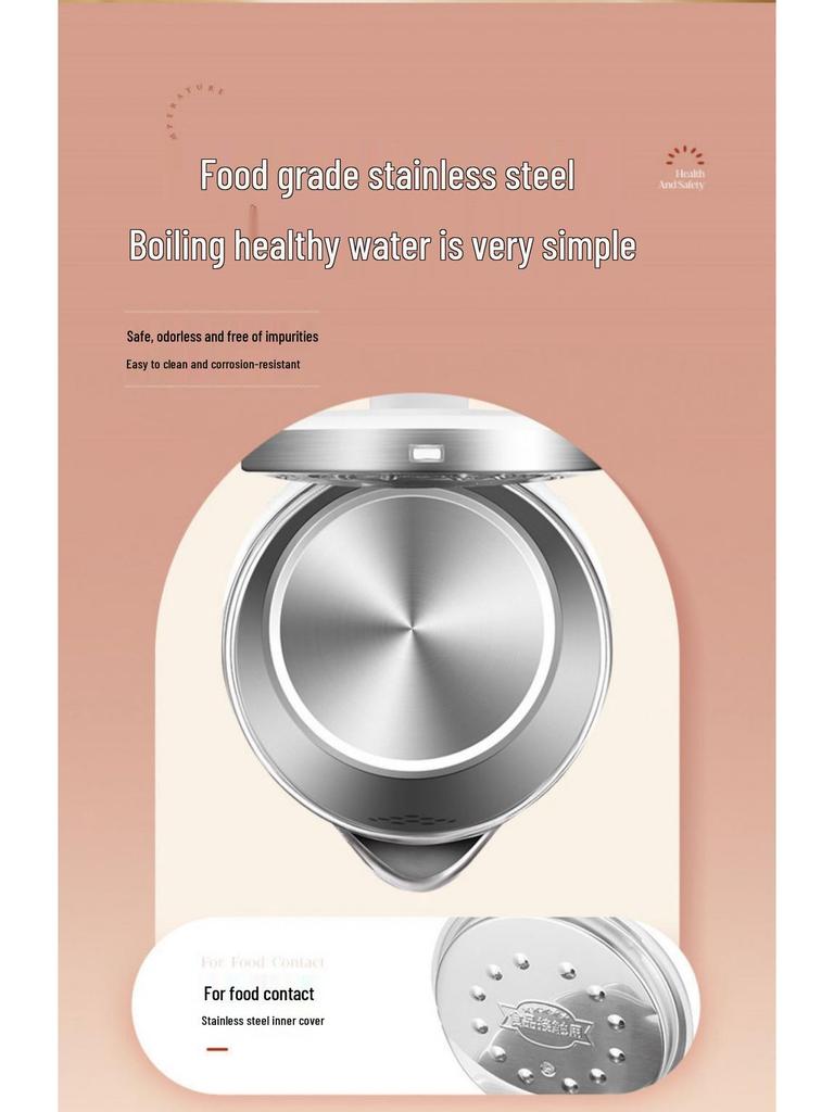 Kompakt elektrisk vattenkokare för hemmet och studentrum: Isolerad, Snabbuppvärmning, Automatisk, Bärbar för Te & Matlagning.