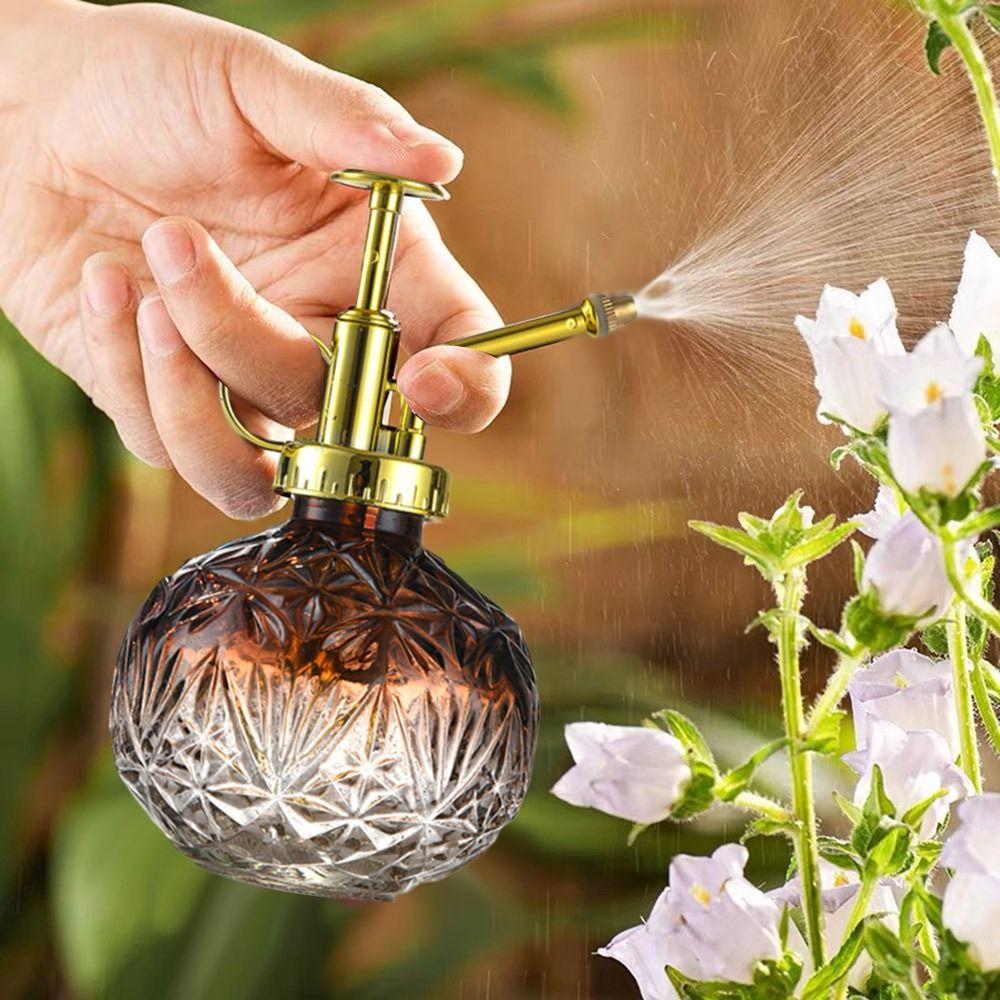 Embossed Glass Plant Sprinkler Kettle Candy Colored Watering Pot Watering Spray Bottle  Garden Tool