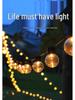 G50 Solar LED Outdoor Waterproof String Lights - Large Round Bulbs for Camping, Courtyard, Canopy, Tent, and Decorative Atmosphere.