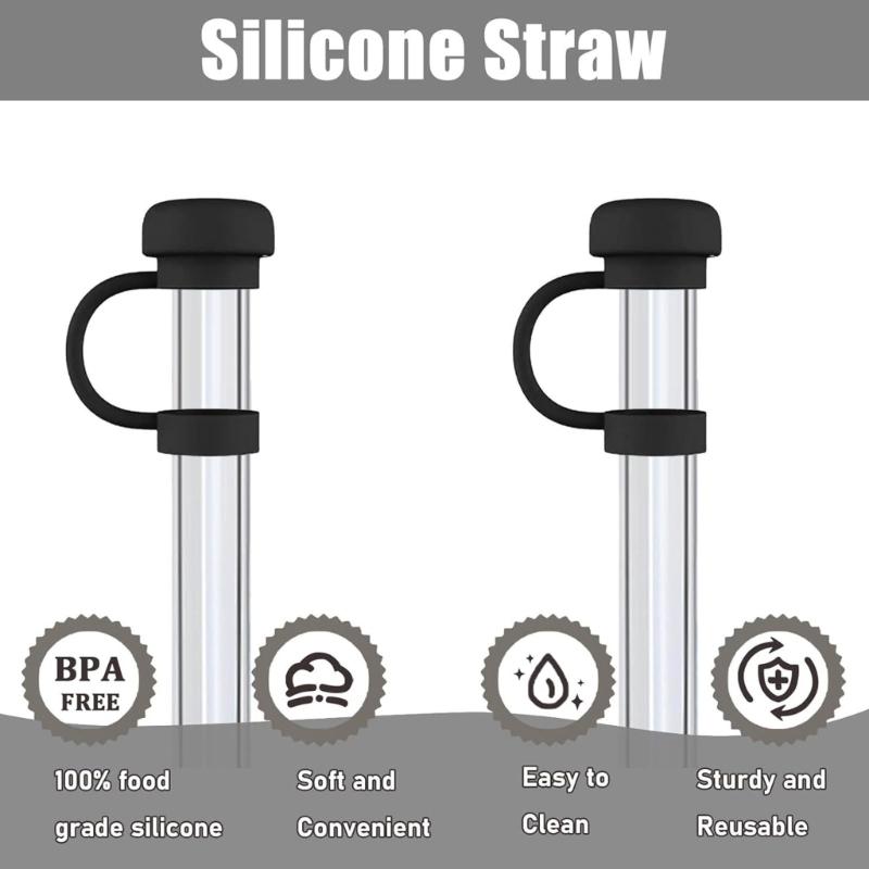 Set of 6 Dustproof Hat for 10mm Cup Straw Straw Sleeves Straw Hat Drink Cover Unique Cup Straw Sleeve Protectors