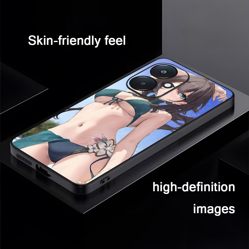 

Ruan Mei HonkaiStarRail Hot Phone Case For Xiaomi Redmi 14C 13C 12C Note14 13 12 11 10 Pro Plus S Soft Black Phone Cover Redmi Note 13 Pro 5G