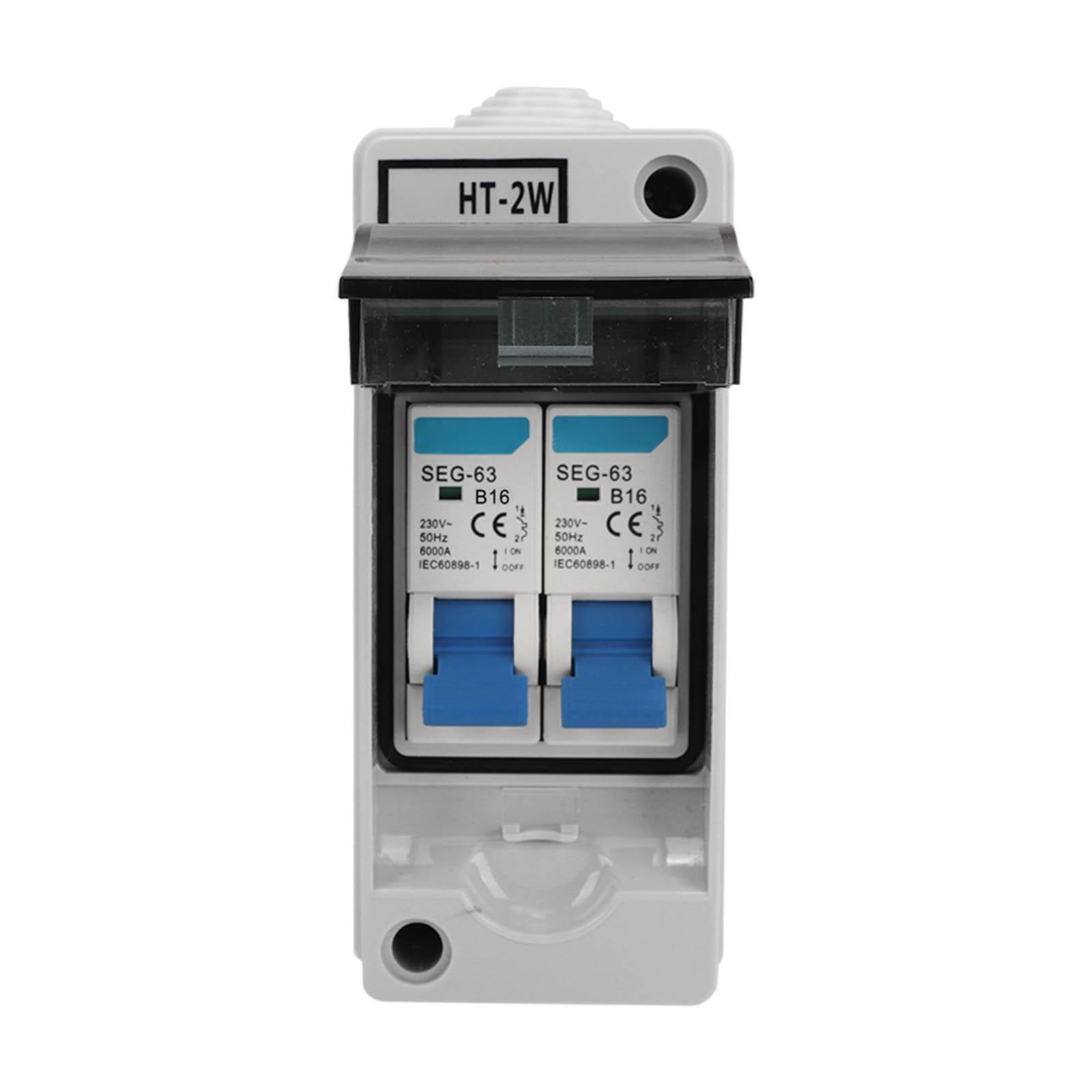 

Circuit Breaker 2 Way MCB Switch Protection Waterproof Distribution Box 230V for Outdoor