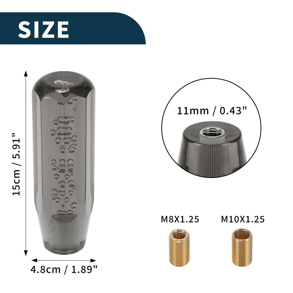 TUCKBOLD Car Shift Knob 15cm Octagon Cristal | Front Universal for Automatic and Manual