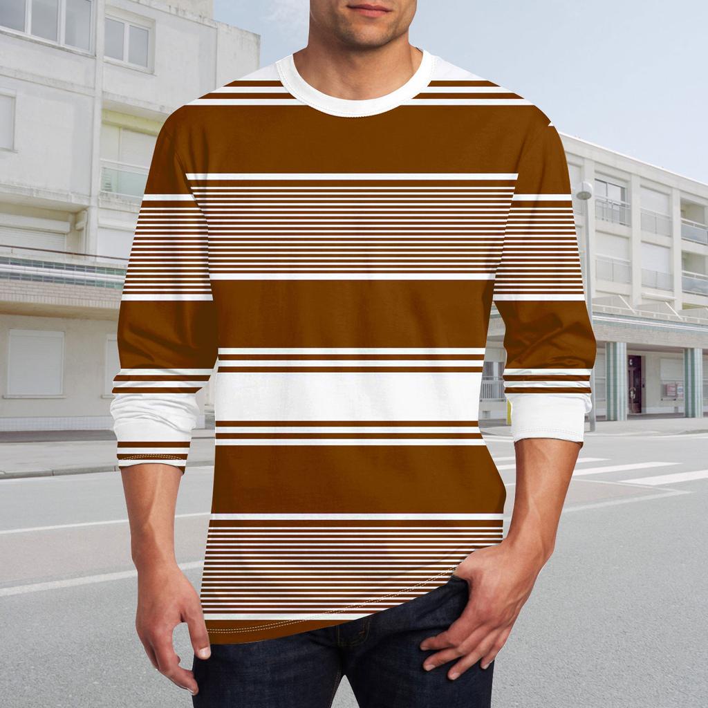 Herr T-shirt O-hals Kläder Kläder utomhus långärmat tryck Modedesigner Vintage