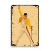 Freddie Tin Metal Sign Queen 70s Retro Music Wall Art Collectiblealuminum