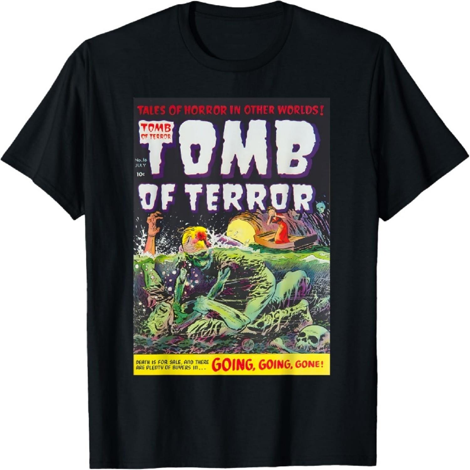 Tomb of Terror # 16 Обложка комикса классический хоррор Футболка S разноцветный