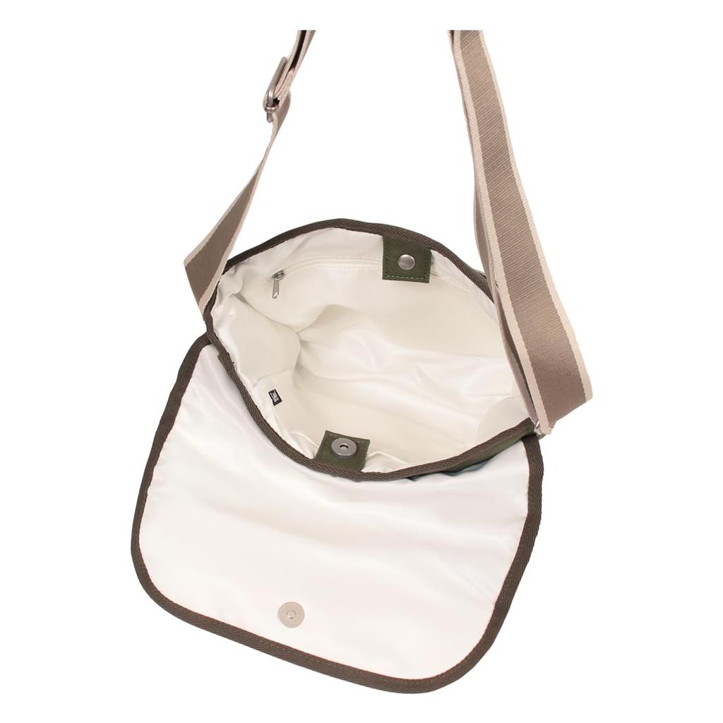 Lee Arcana Shoulder Flap Messenger Size White Bag, Canvas, Women's, 320-1302, Bag, 10,