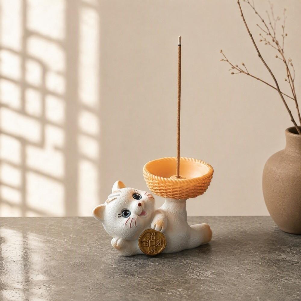 Cartoon Good Lucky Cat Lucky Cat Incense Burner Sleep Aid Incense Stick Burner Zen Space